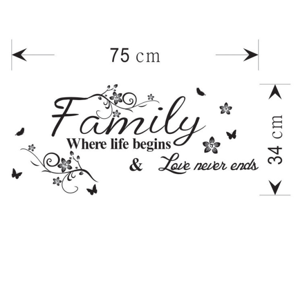 Наклейка интерьерная "Family" (2371)