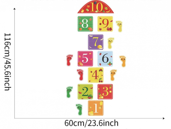 Напольная наклейка для игры в классики № 3   116х60 см (2627)