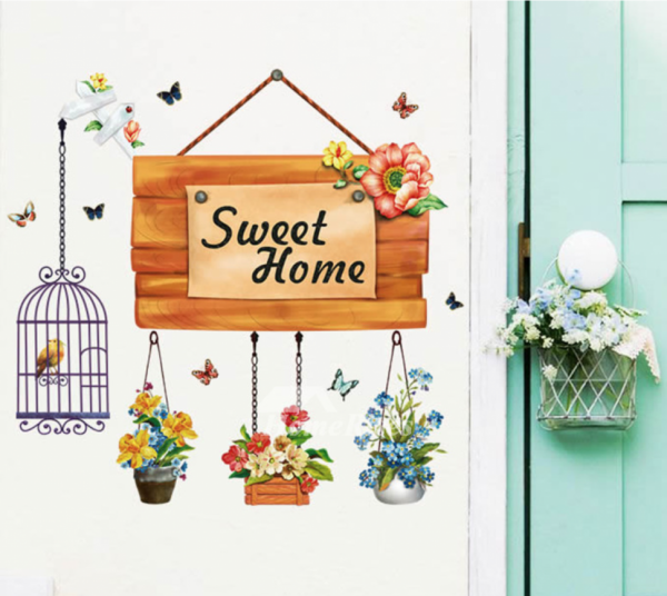 Наклейка многоразовая интерьерная 50*50 см "Sweet Home", декор в комнату (2652)
