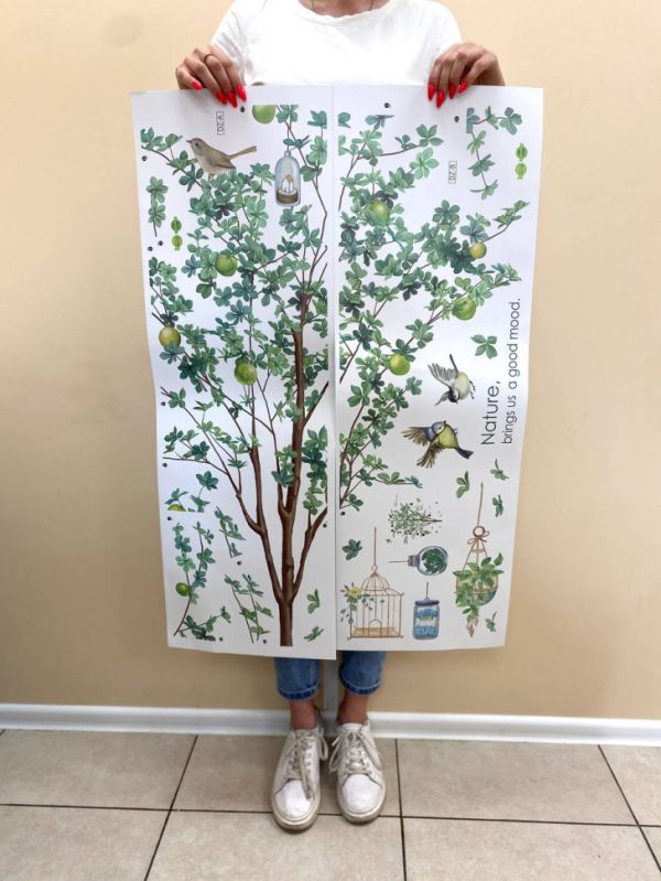 Наклейка многоразовая интерьерная "Цитрусовое дерево" (2580)