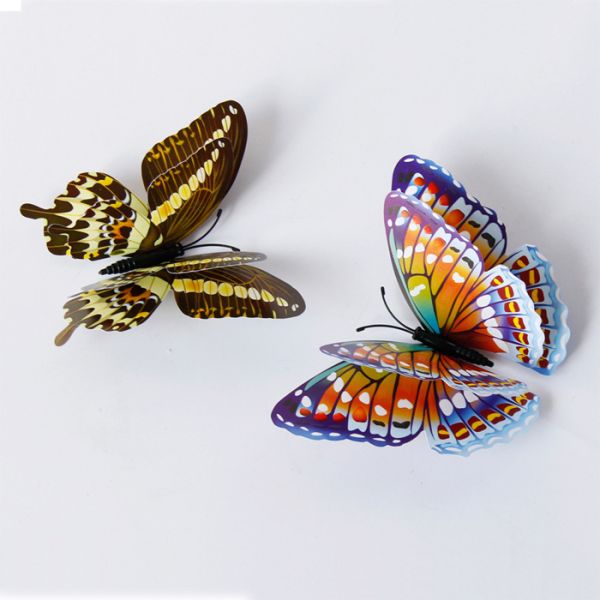 Наклейки объемные «Светящиеся бабочки», 12 шт (1580)