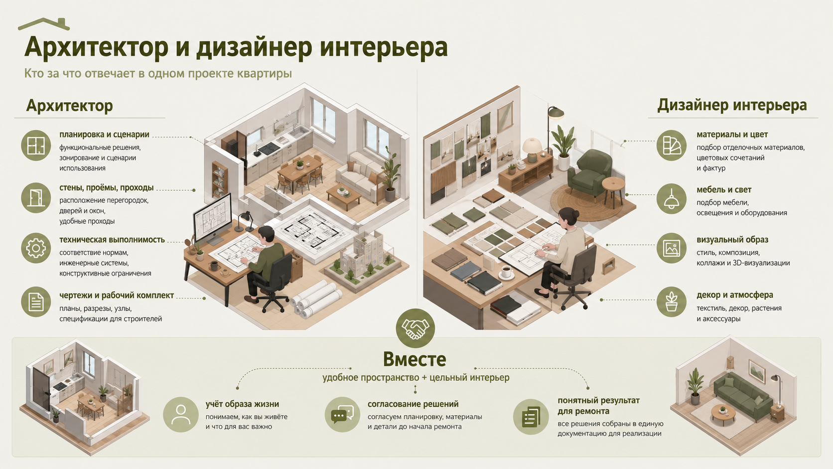 Чем архитектурное проектирование отличается от дизайна интерьера
